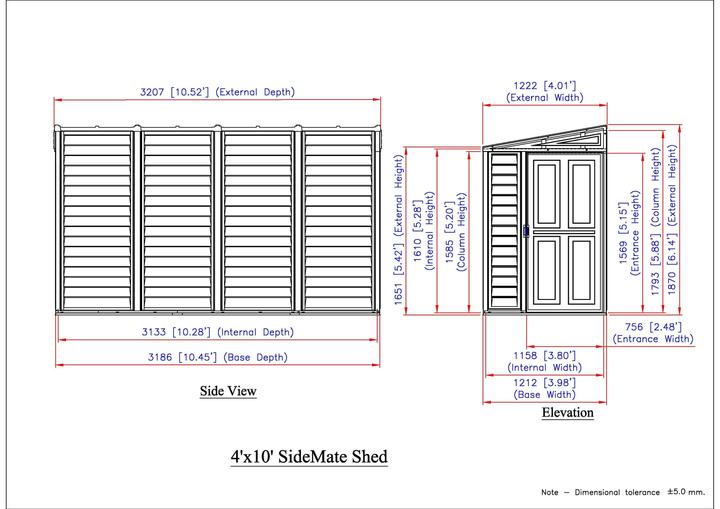 Produktbild Duramax Kunststoff Gerätehaus 122x321 Gartenhaus
