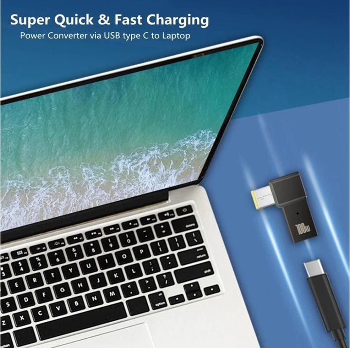 Produktbild PowerGuard USB-C to Lenovo Square Notebook Charger Adapter (10.5 x 4.2mm) (100 W)