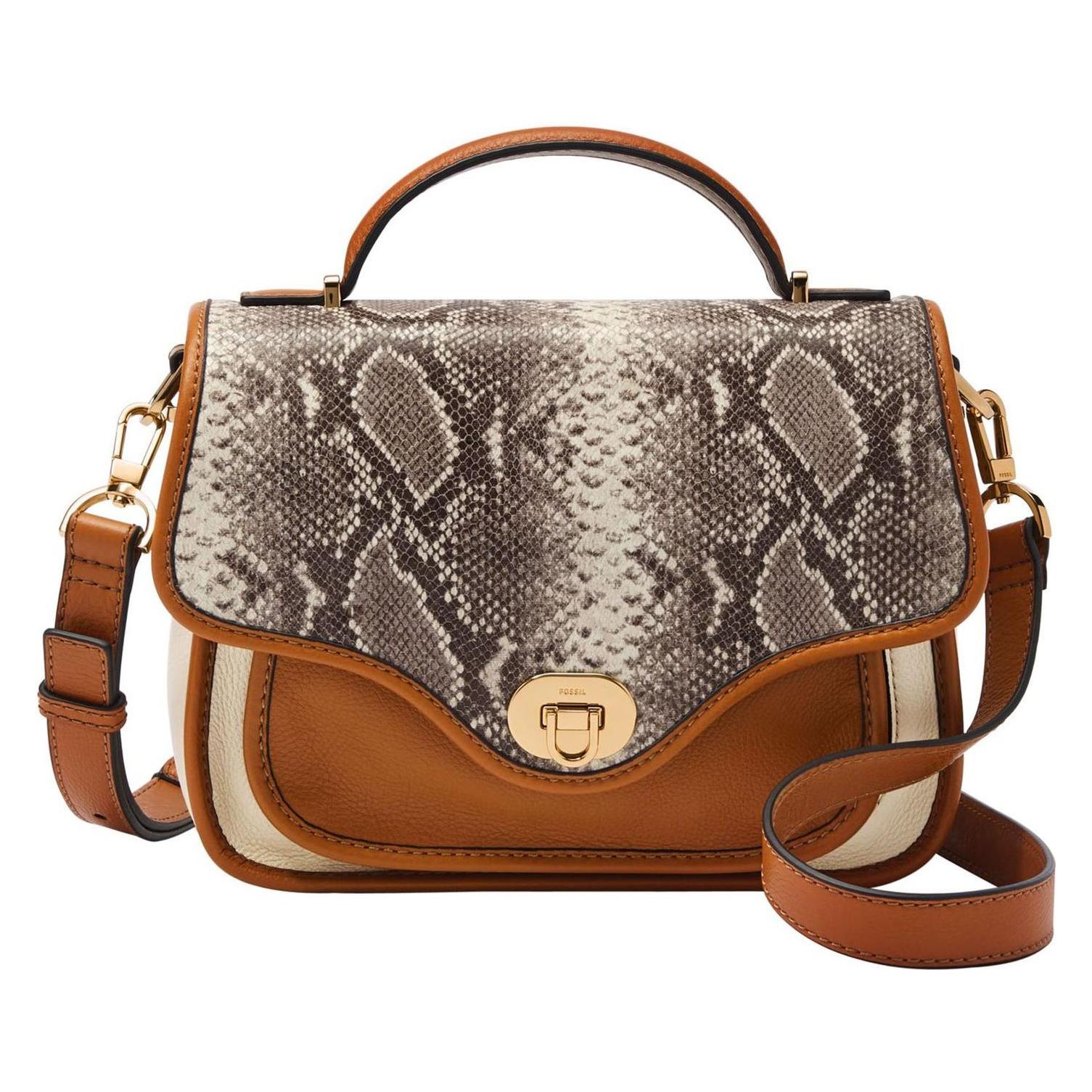 Fossil, Damen, Handtasche, Heritage Top Handle, Braun, Mehrfarbig