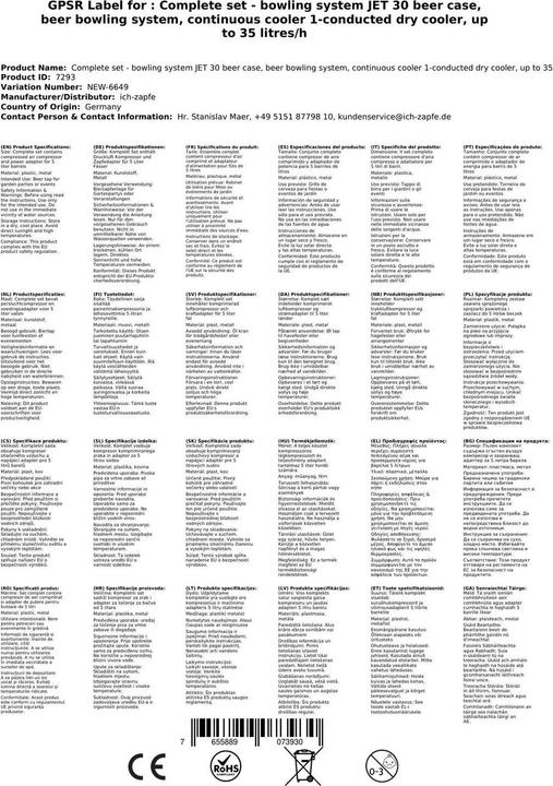 Image du produit Ich-zapfe JET 30 machine a biere, pompe