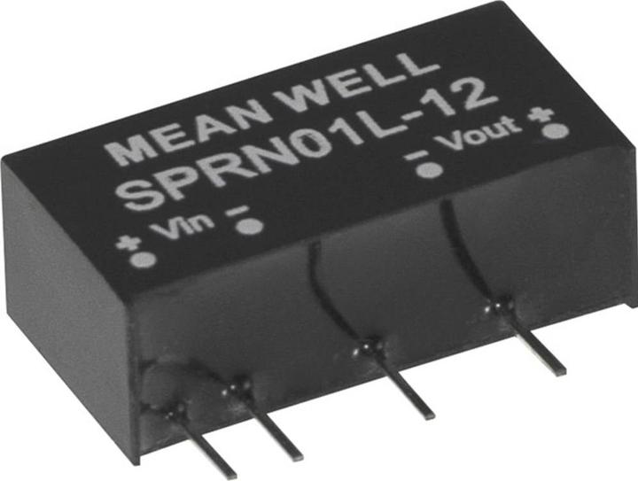 Produktbild MeanWell SPRN01O-12 DC/DC-Wandler 84 mA 1 W Anzahl Ausgänge: 1 x