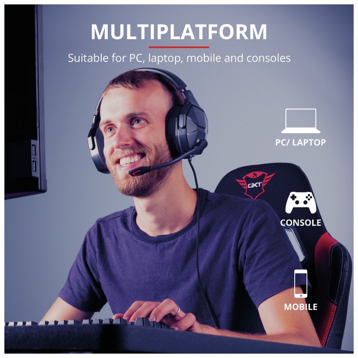 Actual product image Trust GXT 4371 Ward Multiplatform Gaming Headset (Cable)