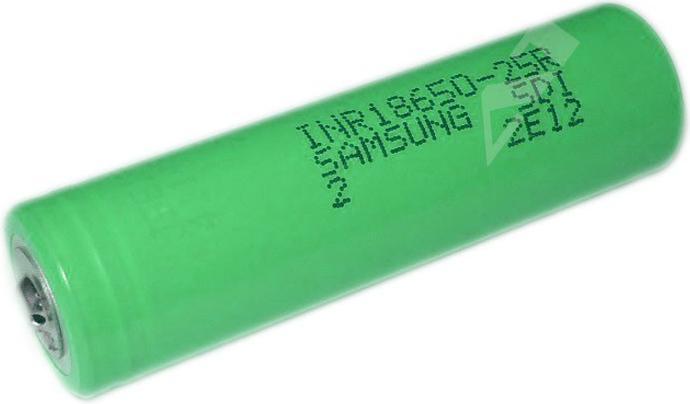 Samsung INR18650 25R 2500mAh 3,6V - 3,7V (Button Top) (18650, 2500 mAh)