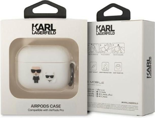 Immagine prodotto Karl Lagerfeld Custodia in silicone Karl & Choupette - AirPods Pro (biały) (Borsa per cuffie)