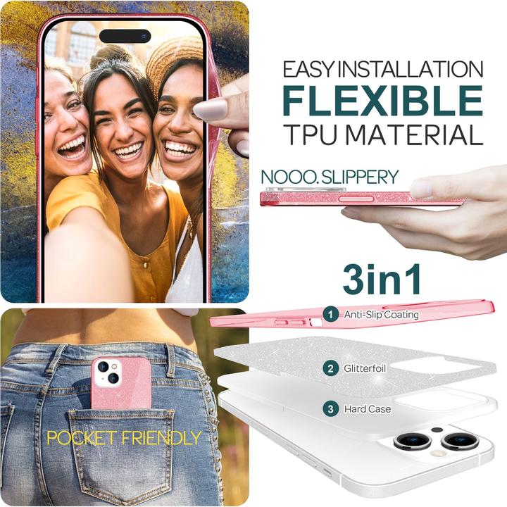 Immagine prodotto Nalia Copertina glitterata (Apple iPhone 15 Plus)