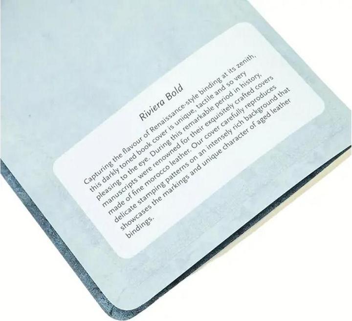 Actual product image Paperblanks Notebook Riviera blue A6, lined, blue (A6, Lined, Soft cover)