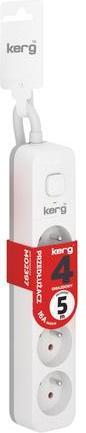 Actual product image HSK DATA Kerg M02397 4 Earthed sockets - 5.0m power strip su 3x1 5mm2 kabelis 16A (5 m, CEE 7/5)