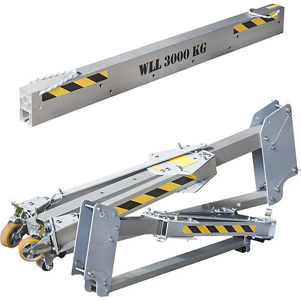 Actual product image Planeta RAPK aluminium gantry crane, overall height 1864 - 2464 mm, width 2000 mm.