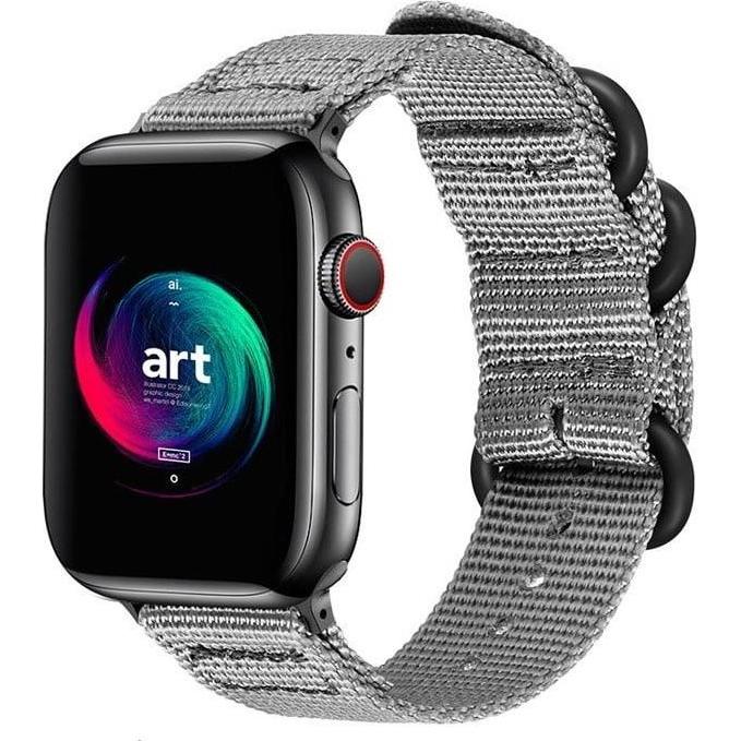 Strap-it Armband (Nylon, Apple Watch), Uhrenarmband, Grau