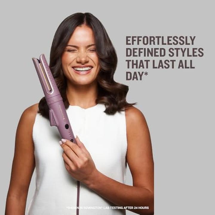 Actual product image Remington Ionic rotating curling iron with ceramic coating, digital temperature control, automatic shut-off