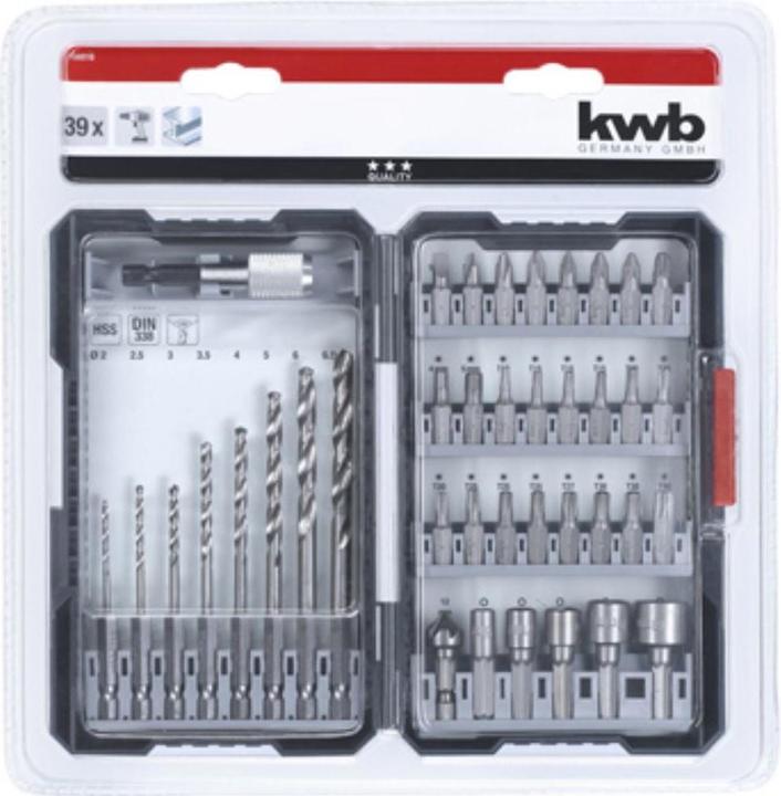 Actual product image kwb Drill and BIT DRILLBOX 39 TLG. (2 mm, 2.5 mm, 3 mm, 3.5 mm, 4 mm, 5 mm, 6 mm, 6.5 mm)