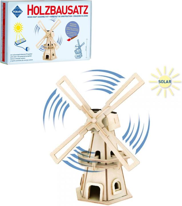 Produktbild Pebaro Holzbausatz Solar Windmühle
