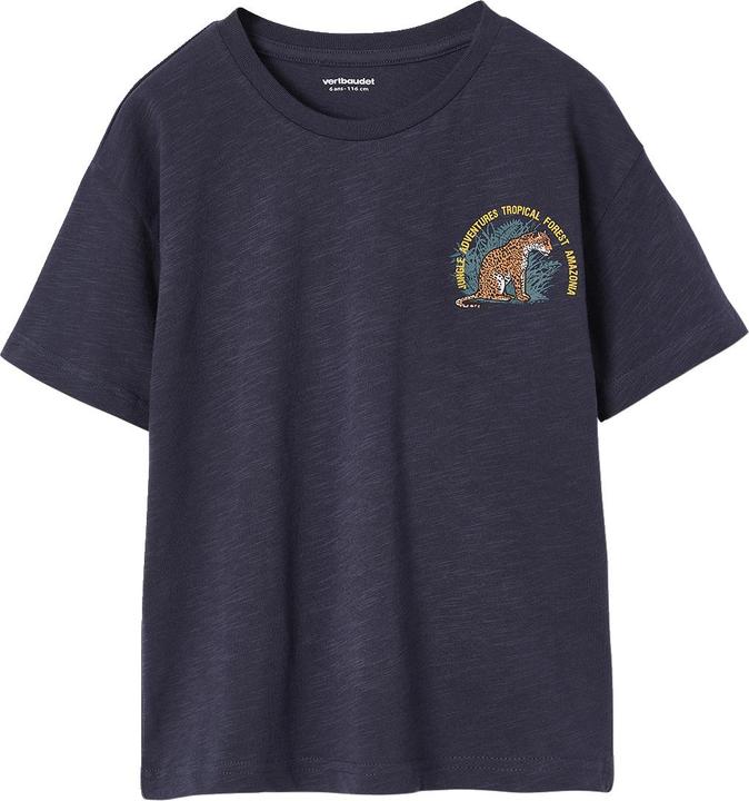 Image du produit Vertbaudet Jungen T-Shirt mit Tiger vorn und hinten, Recycling-Baumwolle (128)