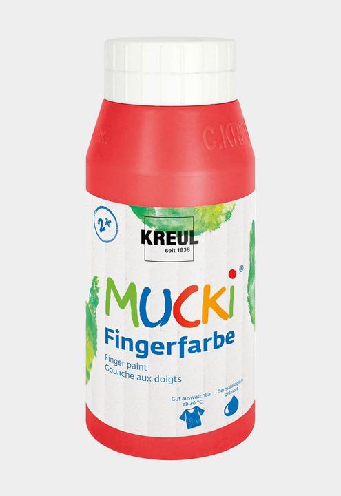 Actual product image Mucki Fingerfarbe (Red, 750 ml)