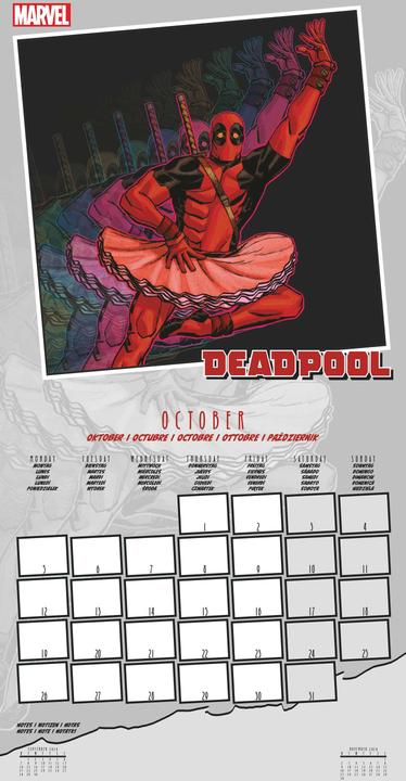 Image du produit Pyramid Marvel Deadpool Square Calendar 2026 30x30 (30 x 30 cm)