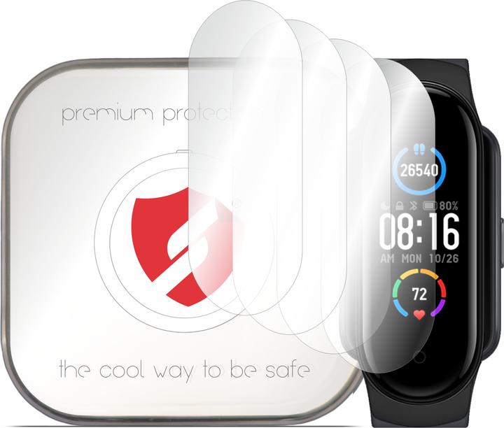 Actual product image Smart Protection - Premium Classic (4 pack) - Xiaomi Mi Band 5 / 6 / 6 NFC / Amazfit Band 5 - Clear