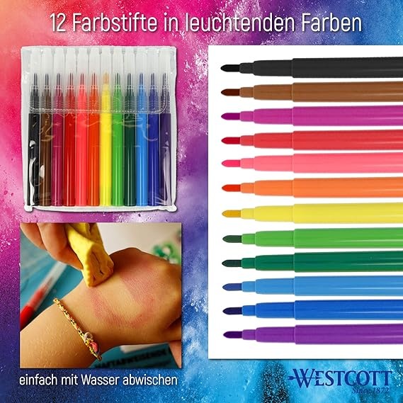 Produktbild Westcott 12 Airbrush-Stifte farbsortiert (Mehrfarbig)