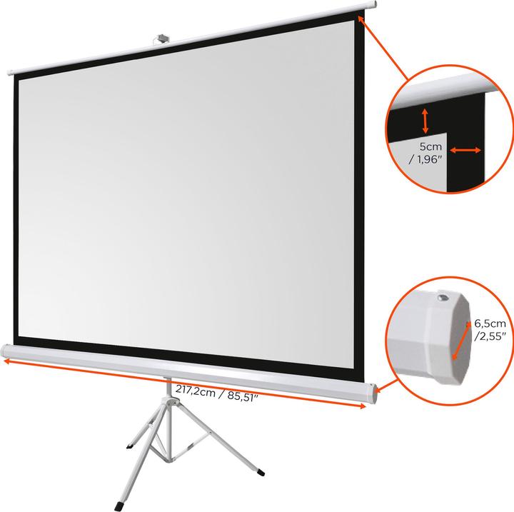 Actual product image Celexon Basic mobile projector stand screen can be assembled/disassembled in just a few minutes - ideal for (200", 1:1)