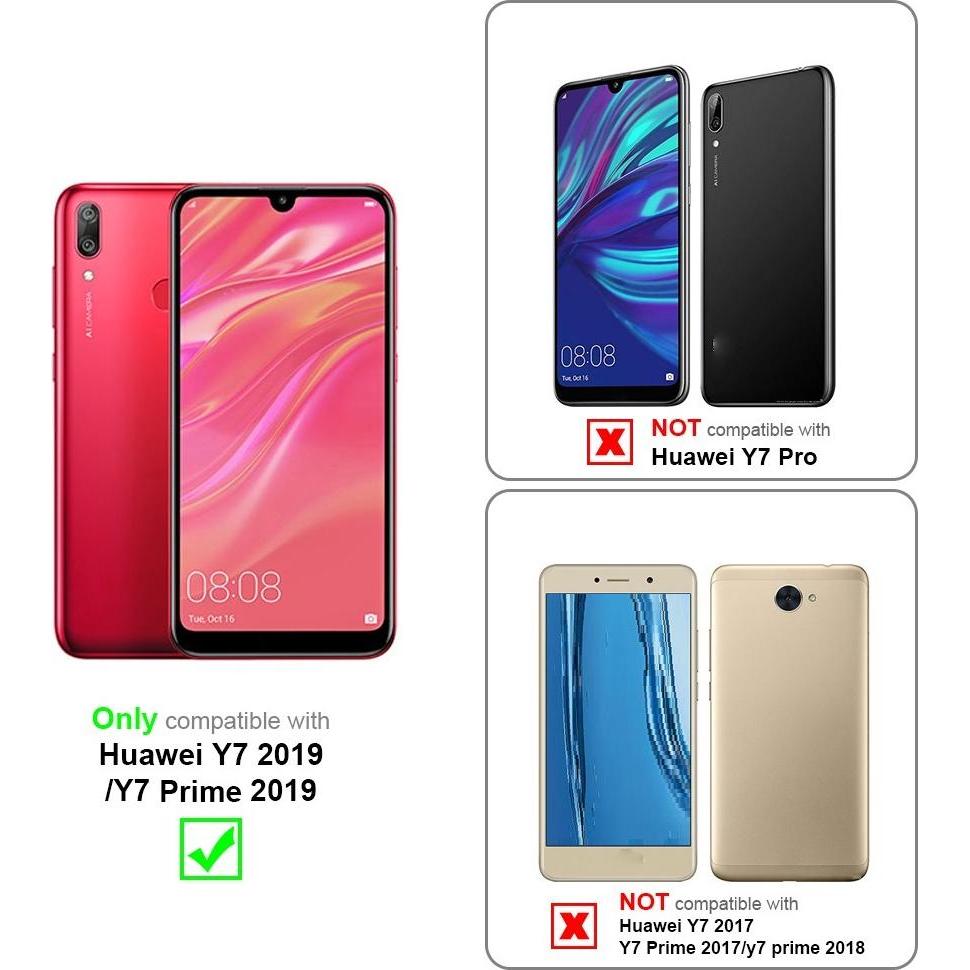 Thumbnail - Cadorabo Flower Book Hülle für Huawei Y7 2019 / Y7 PRIME 2019 (Huawei Y7 (2019), Huawei Y7 Prime (2019)), Smartphone Hül...