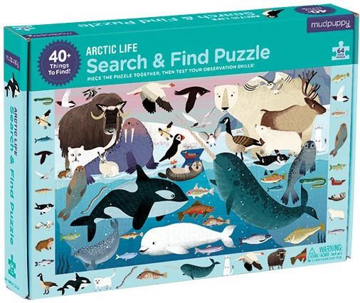 Produktbild Mudpuppy Search & Find Puzzle Arctic Life (64 Teile)