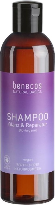 Benecos Shampoo Natural Basics Glanz & Reparatur - Arganöl (250 ml, Flüssiges Shampoo)