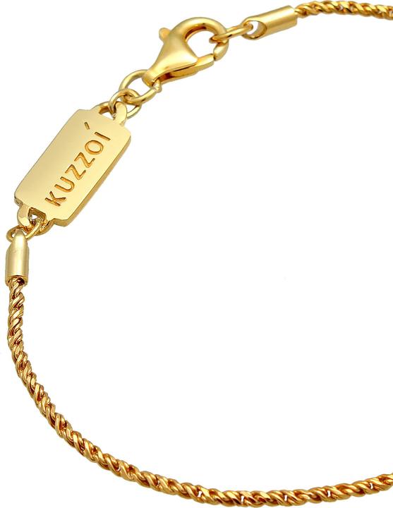 Actual product image Kuzzoi Bracelet Men Basic Cord Chain Twisted 925 Silver (23 cm, 925 sterling silver)