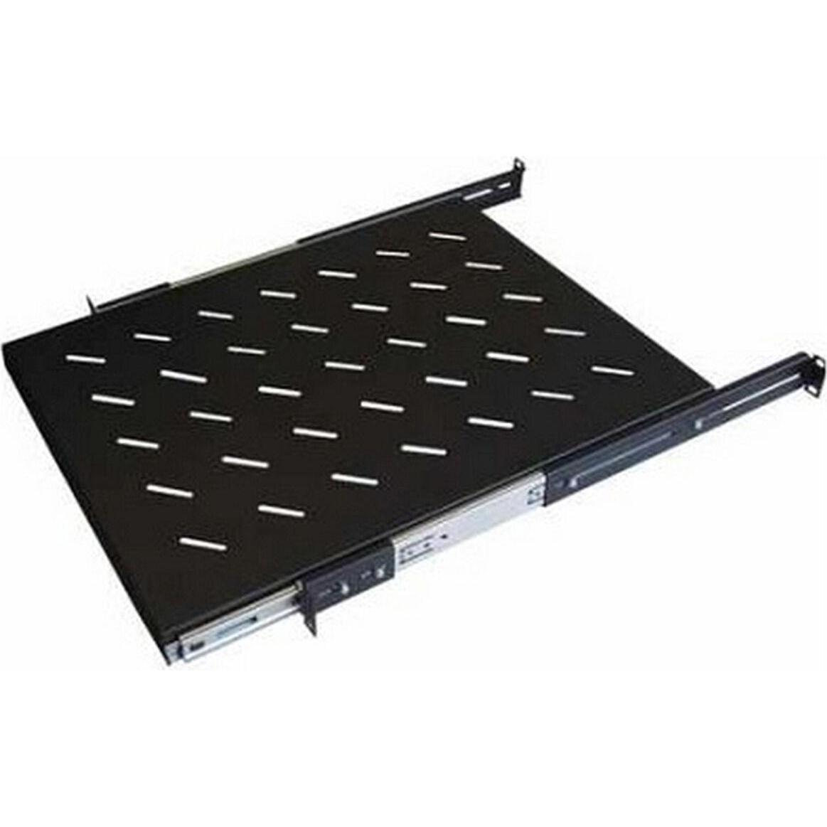 Wp Scaffale scorrevole 1U, profondità 800 mm, nero, Accessori per armadio rack, Nero