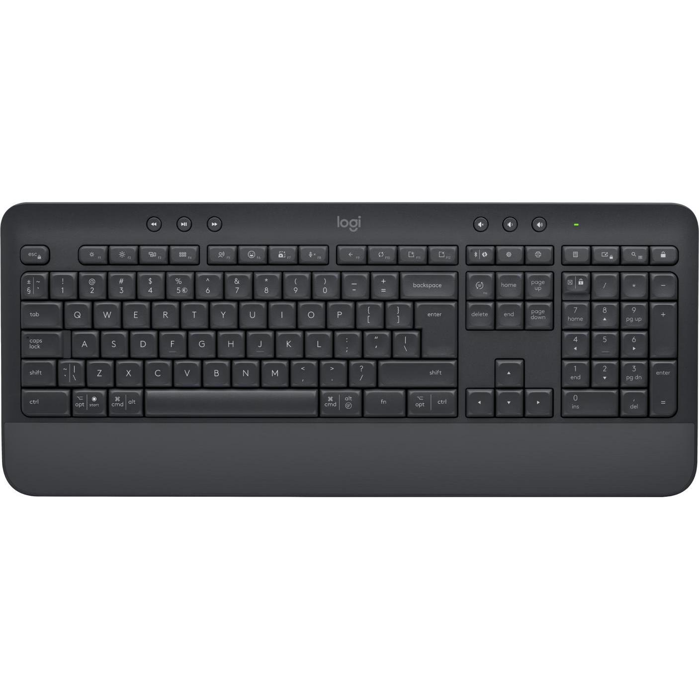 Logitech Signature K650 (US, Kabellos), Tastatur, Grau