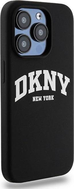 Actual product image DKNY DKHMP13LSNYACH iPhone 13 Pro / 13 6.1" czarny/black hardcase Liquid Silicone White Printed Logo (Apple iPhone 13, Apple iPhone 13 Pro)