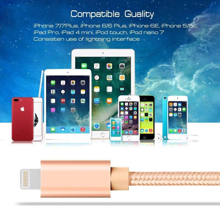 Actual product image Calitron Lightning charging cable 3m (3 m, USB 3.2 Gen 1)