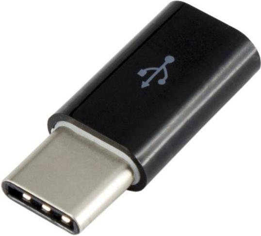 Sbox Micro USB 2.0 F. -> TYPE C M. black AD.USB-C B (USB 2.0)