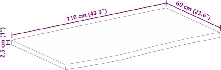 Produktbild vidaXL Tischplatte (110 x 60 cm)