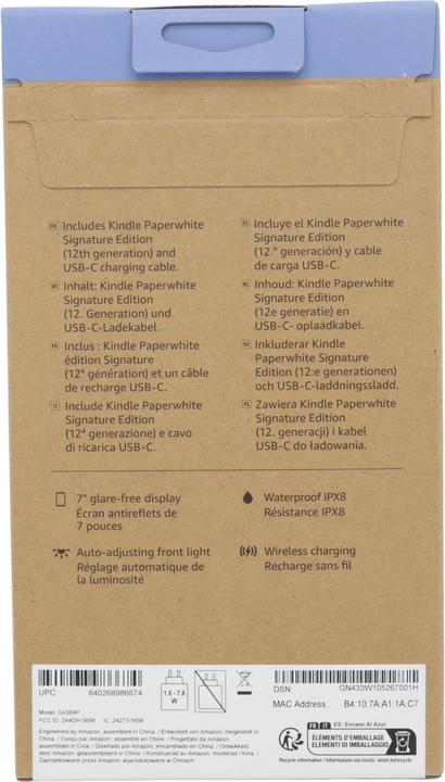 Actual product image Amazon Kindle Paperwhite Signature Edition 2024 (12th Gen) (7", 32 GB, without advertising)