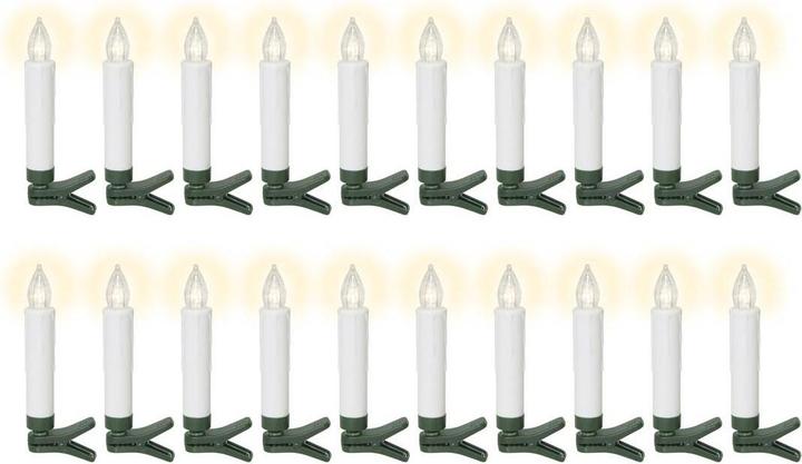 Goobay 20 kabellose LED-Weihnachtsbaumkerzen (20 x)