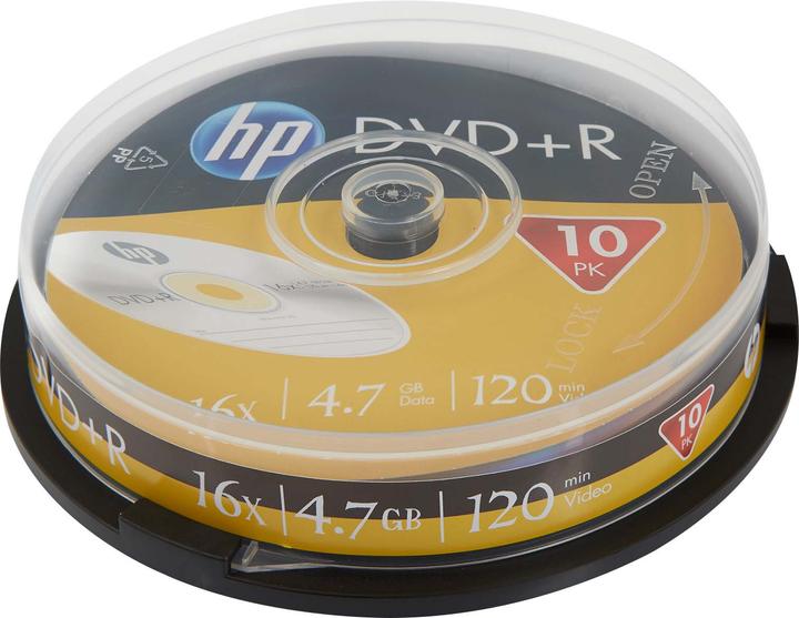 Actual product image HP DVD+R 16X 10PK cake box (69318) (10x)