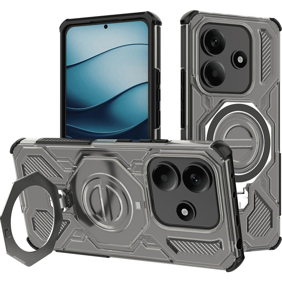 Techsuit - Carbon Shield PRO - Xiaomi Redmi Note 14 5G - Smoke Black (Xiaomi Redmi Note 14 5G), Cover smartphone, Nero