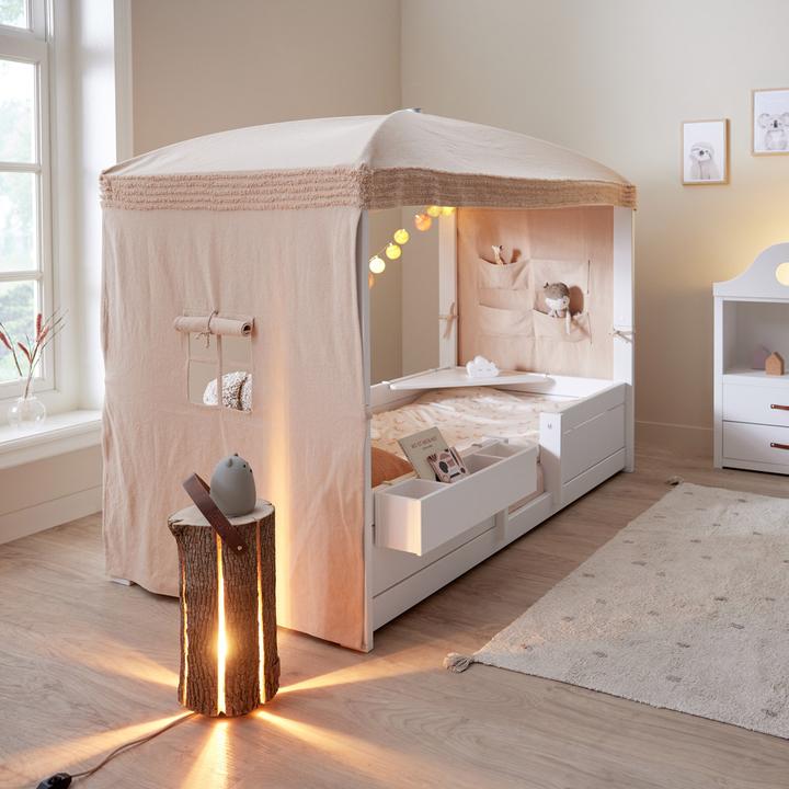Image du produit Lifetime Kidsrooms Lit à baldaquin 4 en 1 avec ciel Fairy Dust,, Incl. sommier à lattes Roll (90 x 200 cm)