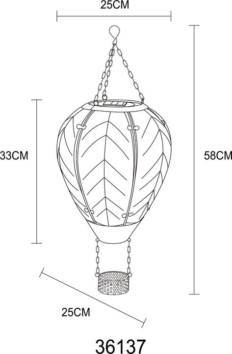 Produktbild Globo Solarleuchte Metall Schwarz Matt, 24xled (IP44)