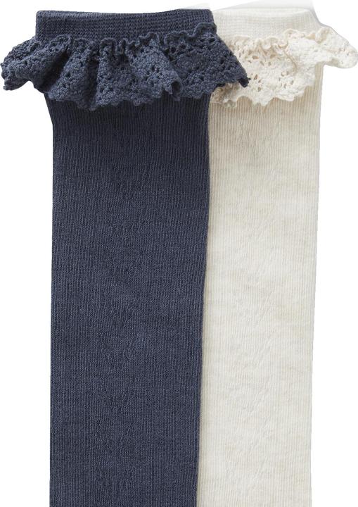 Produktbild Vertbaudet 2er-Pack Mädchen Strümpfe, Ajourstrick/Spitze Oeko-Tex (2er Pack, 35, 38)