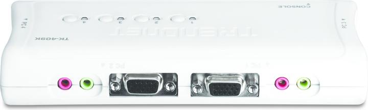 Produktbild Trendnet TK-409K KVM Switch 4-Port USB Kit mit Audio