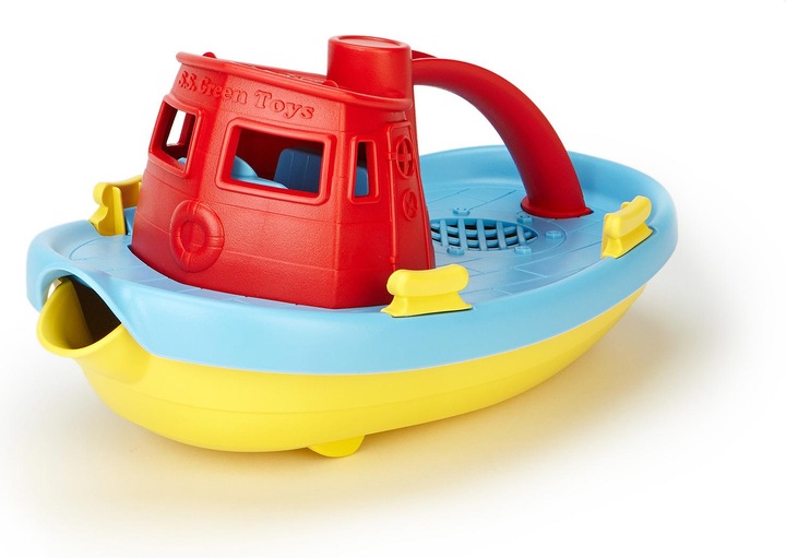 Green Toys Tugboat - Rot / Blau
