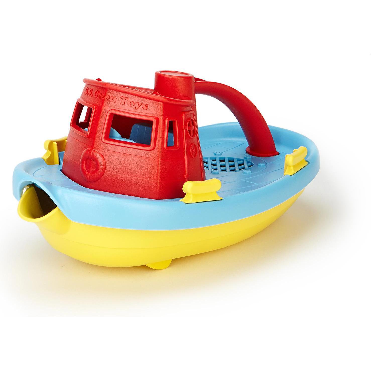 Green Toys Tugboat - Rot / Blau