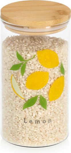 Image du produit Zeller Present Bocal à provisions Lemon avec couvercle bambou 850 ml ø 9x17 cm (0.85 l)