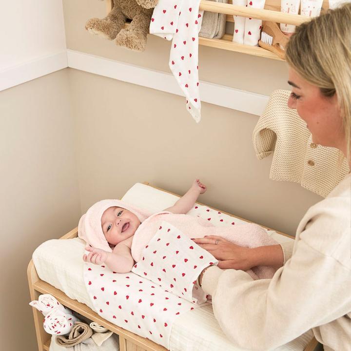 Image du produit Meyco Sweet Heart mouchoirs en mousseline - pack de 3 (70 cm, 70 cm)