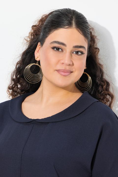 Produktbild Ulla Popken Bluse, Leinenoptik, Oversized, Tellerkragen, Halbarm (46, 48)