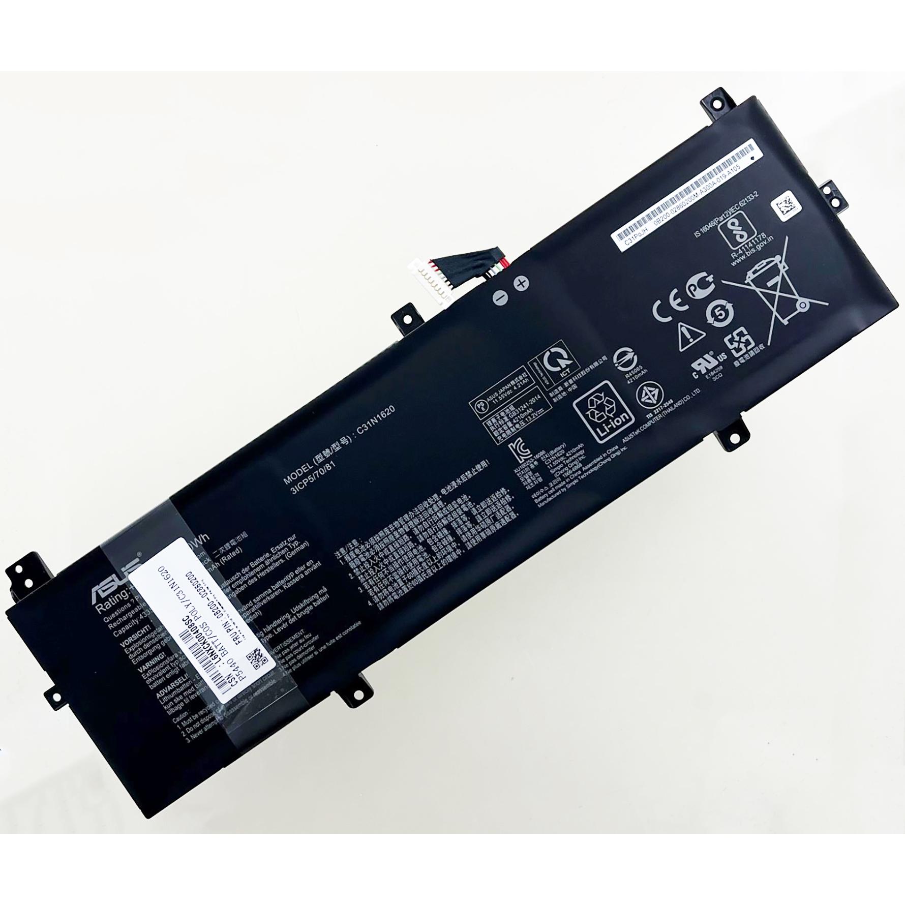 ASUS Original Akku für Zenbook P5340UA (4335 mAh), Notebook Akku, Schwarz