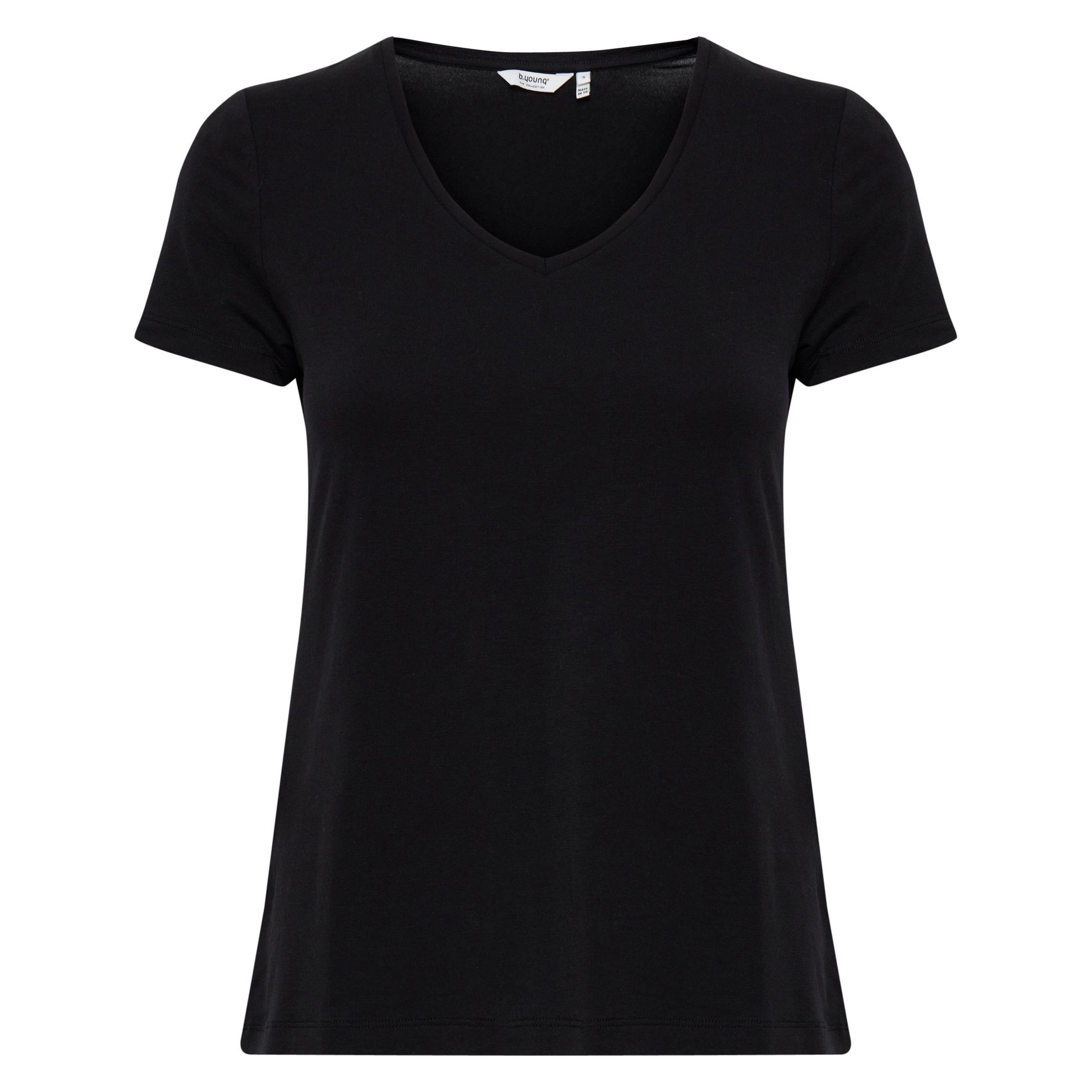 B.young, Damen, Shirts, Byrexima V-Neck Tshirt 20807597, Schwarz, (Xl)
