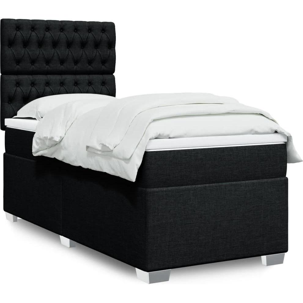 VidaXL, Bett, Bo x springbett mit Matratze 160 x 200 cm Stoff (160 x 200 cm)