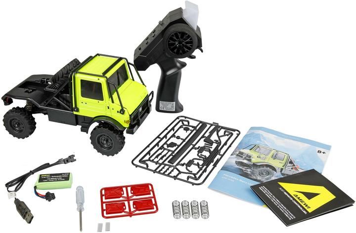 Actual product image Amewi Mercedes-Benz Unimog U4000 Scale Crawler 4WD 1:18 RTR grün (RTR Ready-to-Run)
