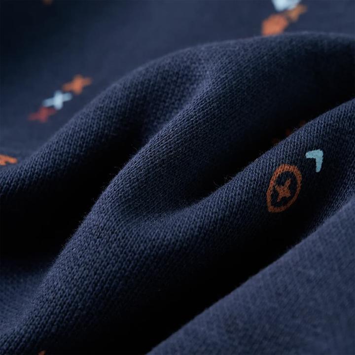 Immagine prodotto VidaXL Felpa da bambino blu navy melange 140,Materiale: 92 (140)